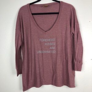 Goodhyouman forehead kisses slouchy maroon top L
